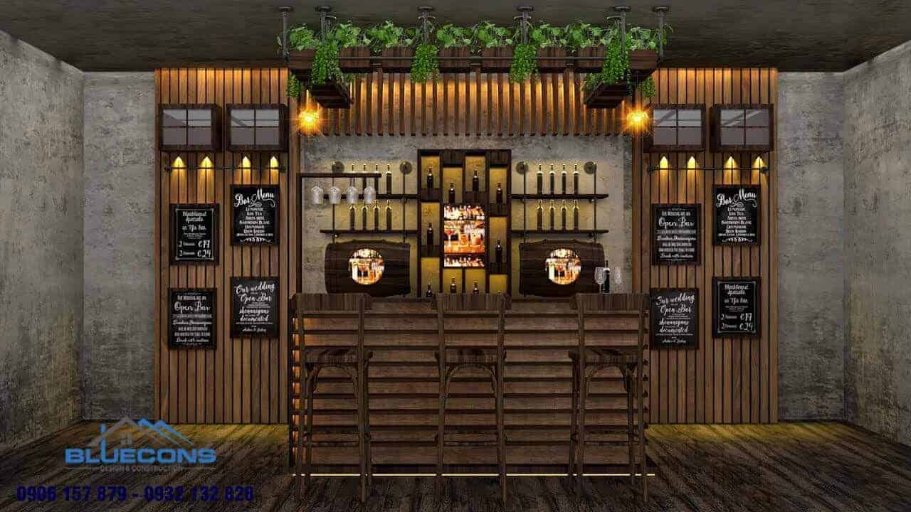 Quầy Thu Ngân Quán Bar 3 Không gian cực chill bên quầy tính tiền mini cổ điển