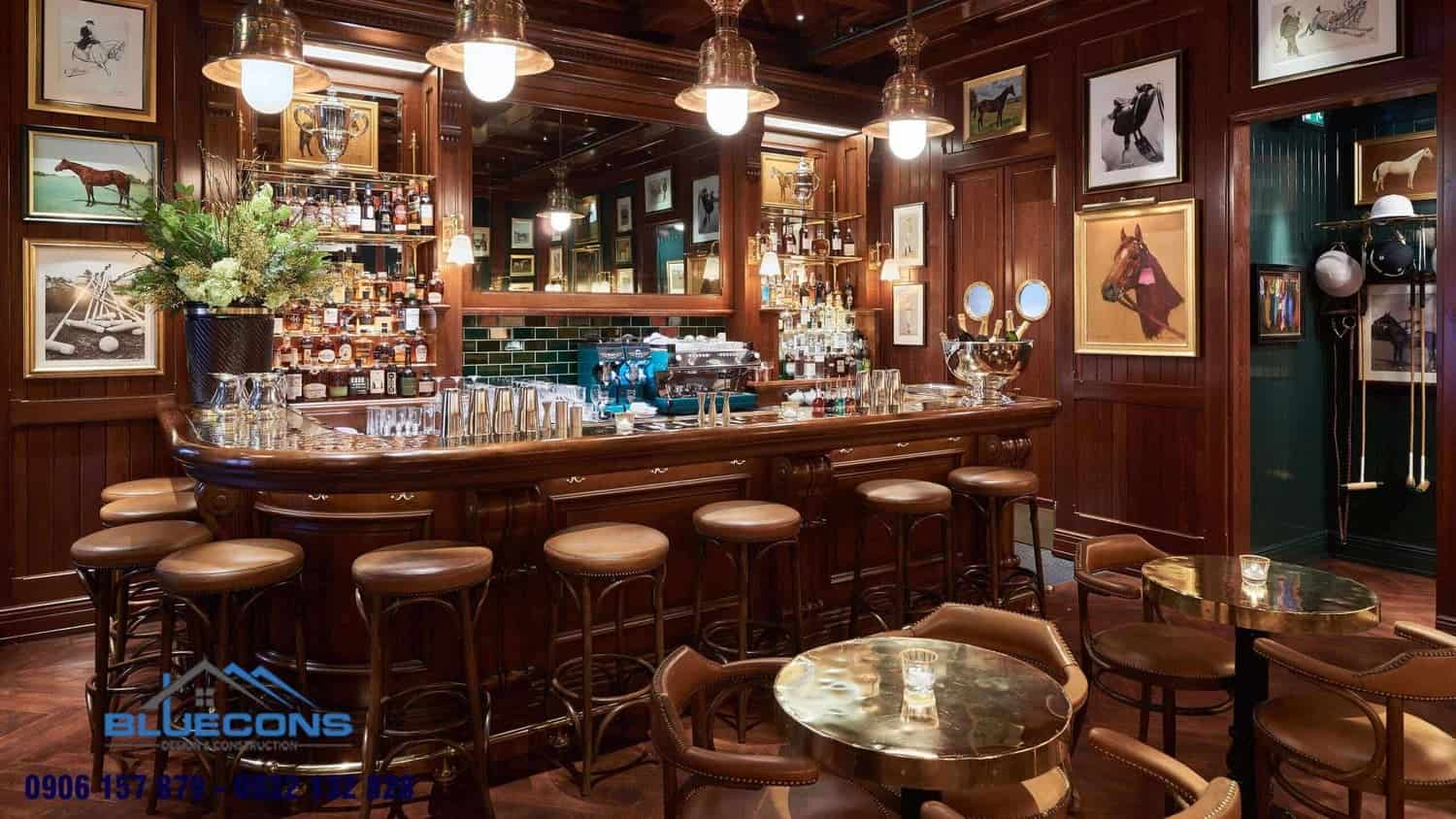 Quầy Thu Ngân Quán Bar 6 Thiết kế quầy tính tiền bar hình oval cho mọi người dễ trò chuyện cùng nhau