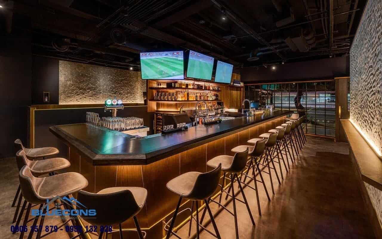Quầy Thu Ngân Quán Bar 7 Bàn quầy thanh toán đa năng chữ U cắt góc quá thu hút