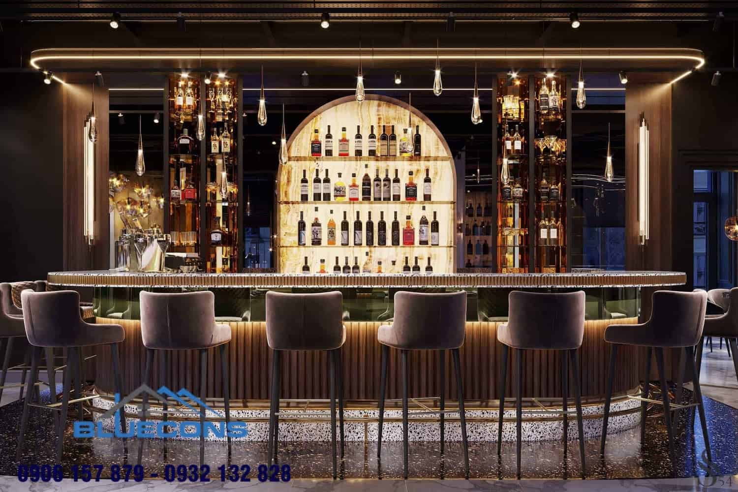 Quầy Thu Ngân Quán Bar 9 Chọn quầy thu ngân kết hợp bar nên phải lưu ý về kích thước