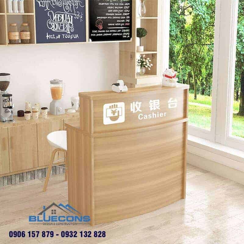 Quầy Thu Ngân Mini 2 Ngắm quầy thu ngân nhỏ đẹp cho quán cà phê hết sức gọn gàng
