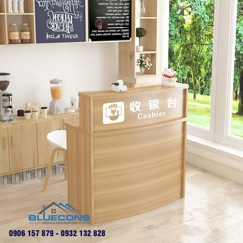 Ngắm quầy thu ngân nhỏ đẹp cho quán cà phê hết sức gọn gàng