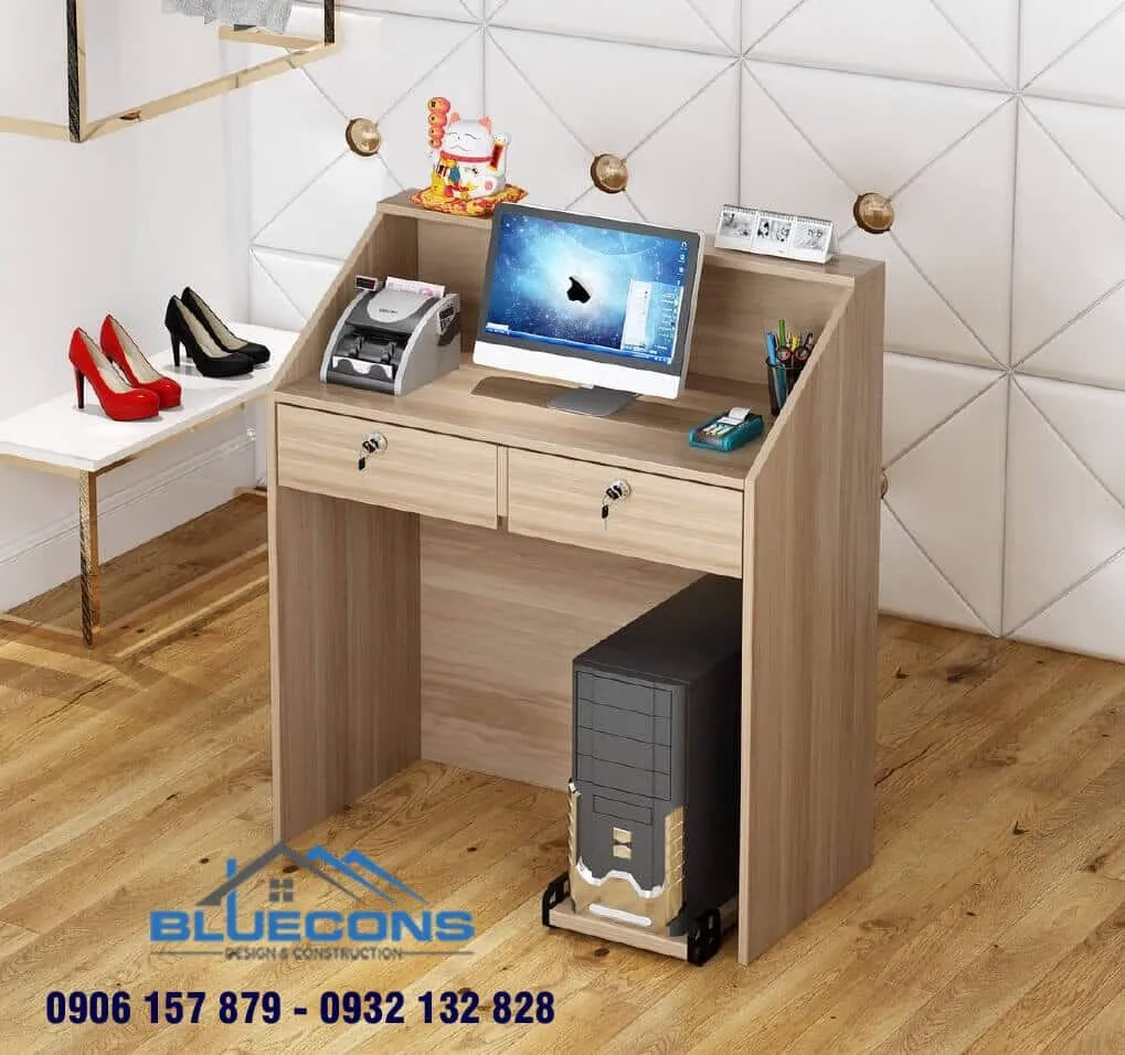 Thích mê quầy thu ngân shop đẹp gỗ công nghiệp mini