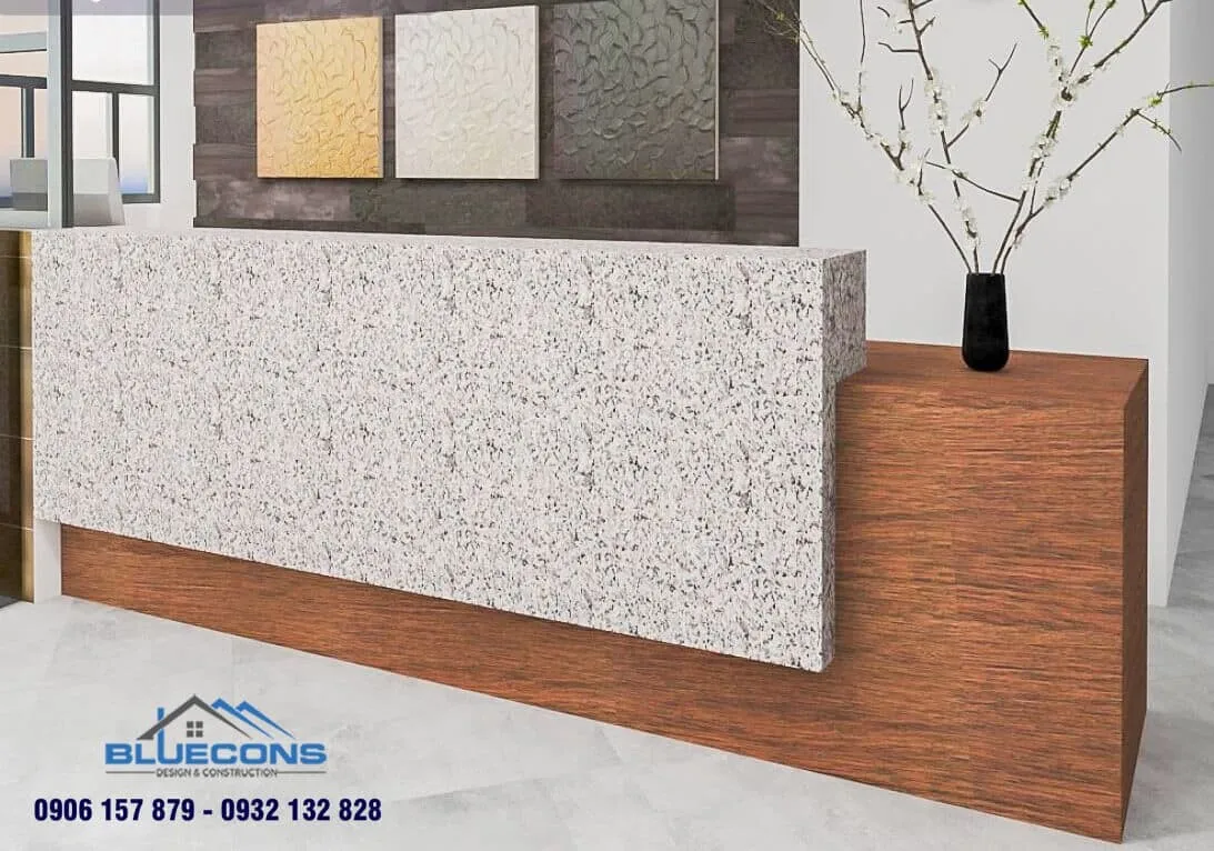 Độc đáo chiếc quầy tính tiền mini bằng đá và gỗ cực ấn tượng