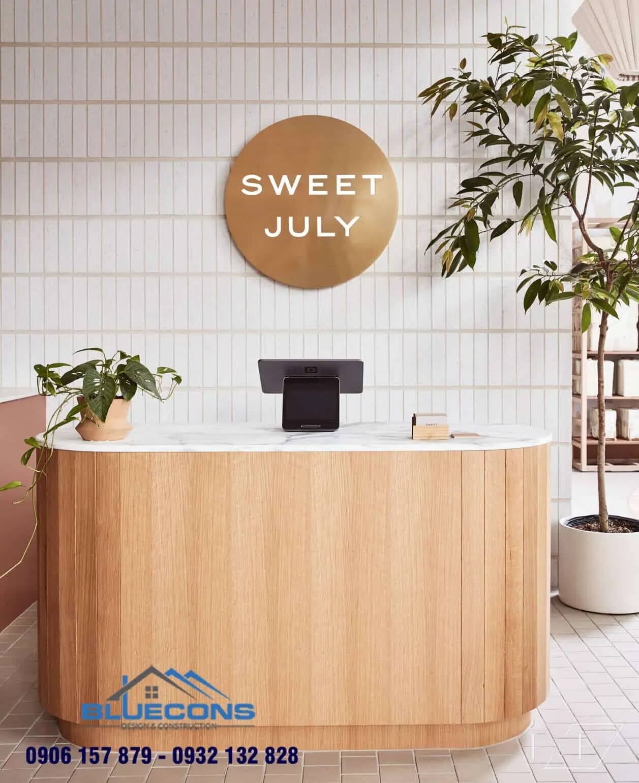 Say mê chiếc quầy thu ngân hiện đại cho spa cực tinh tế