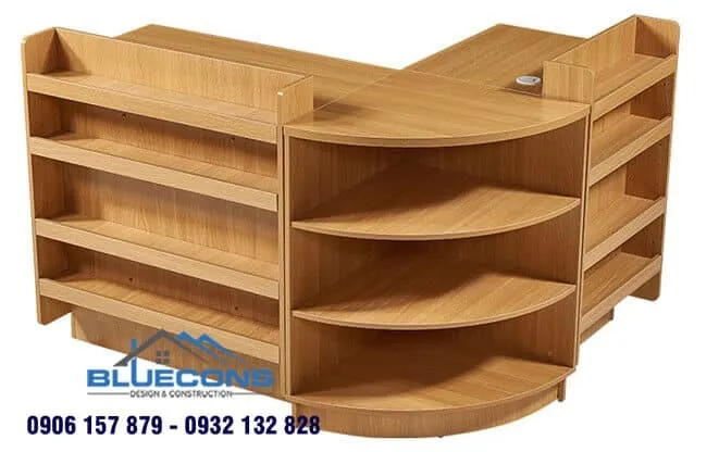 Trang trí thả ga với bàn thu ngân chữ L sáng tạo