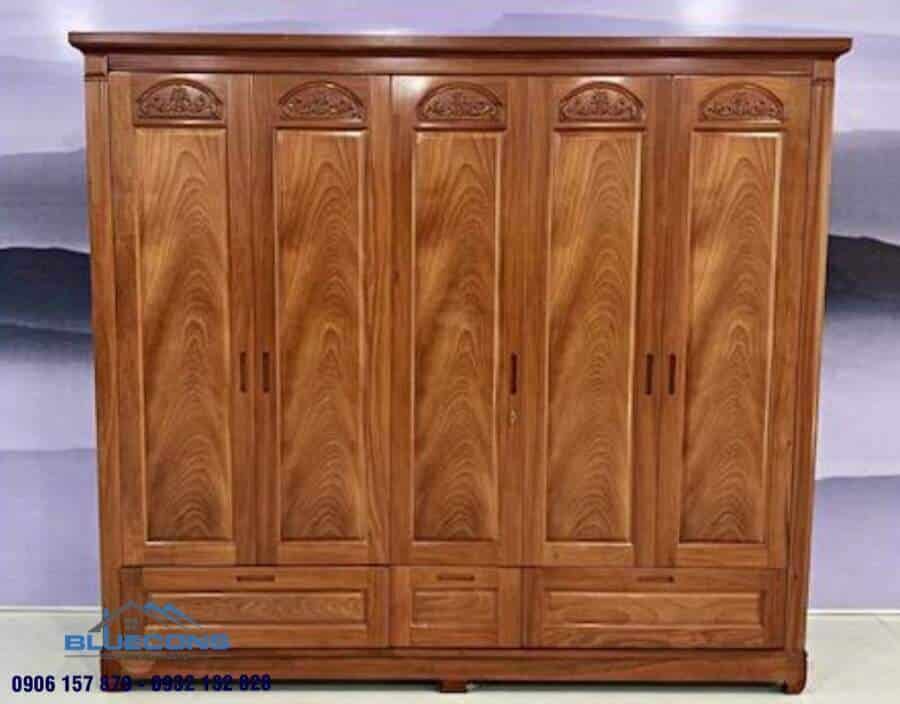 Tủ quần áo gỗ công nghiệp 5 cánh