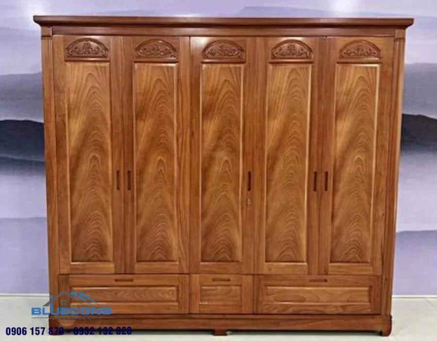 Tủ quần áo gỗ công nghiệp 5 cánh