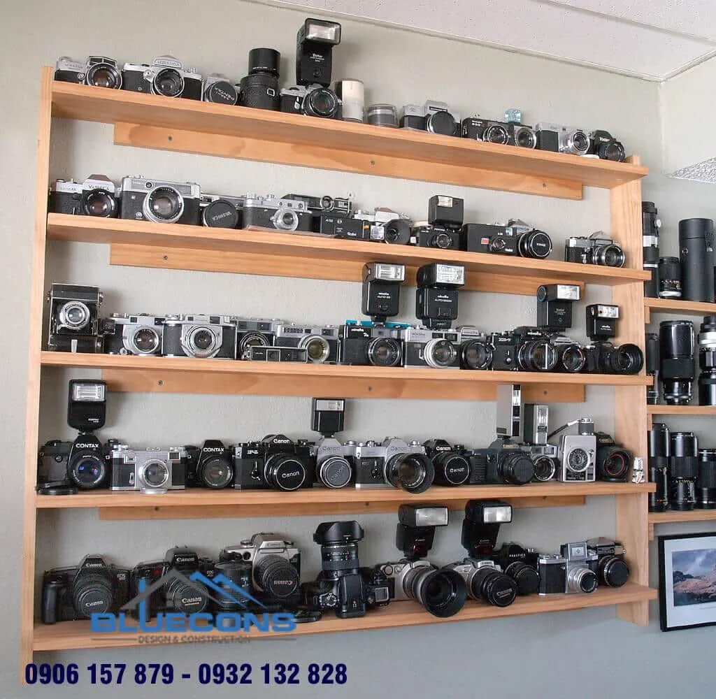 tủ trưng bày camera