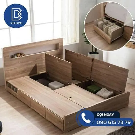 Giường ngủ gỗ công nghiệp đa năng