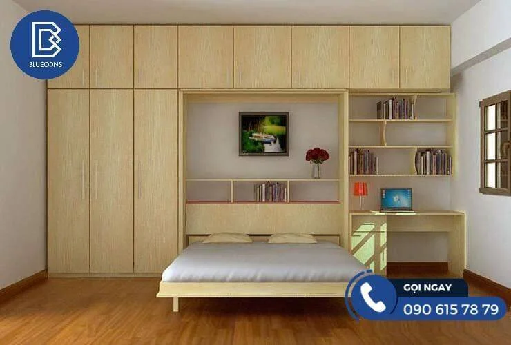 Giường gấp kết hợp tủ quần áo