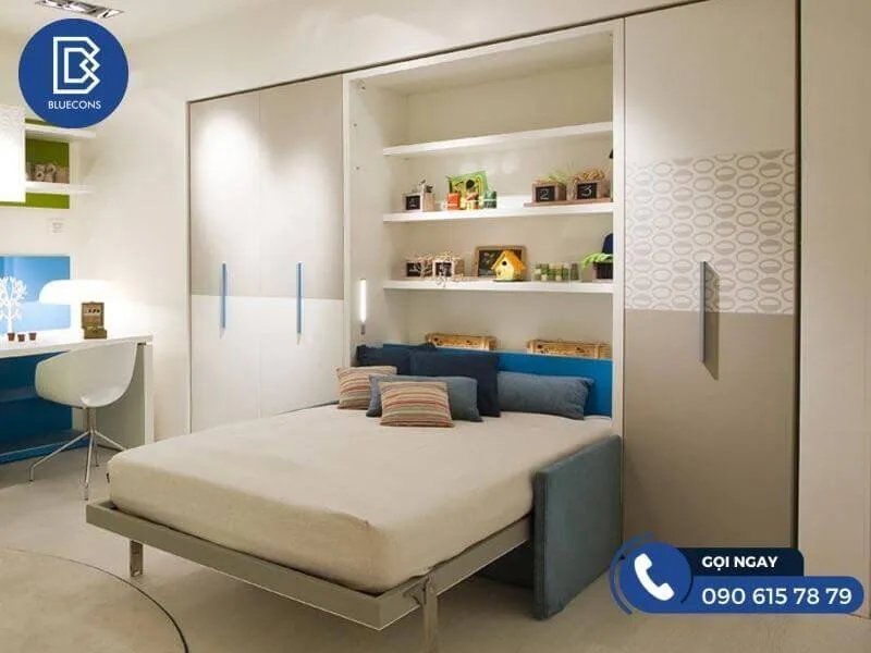 Mẫu giường ngủ âm tường