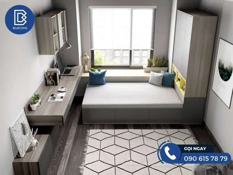 Mẫu giường liền tủ