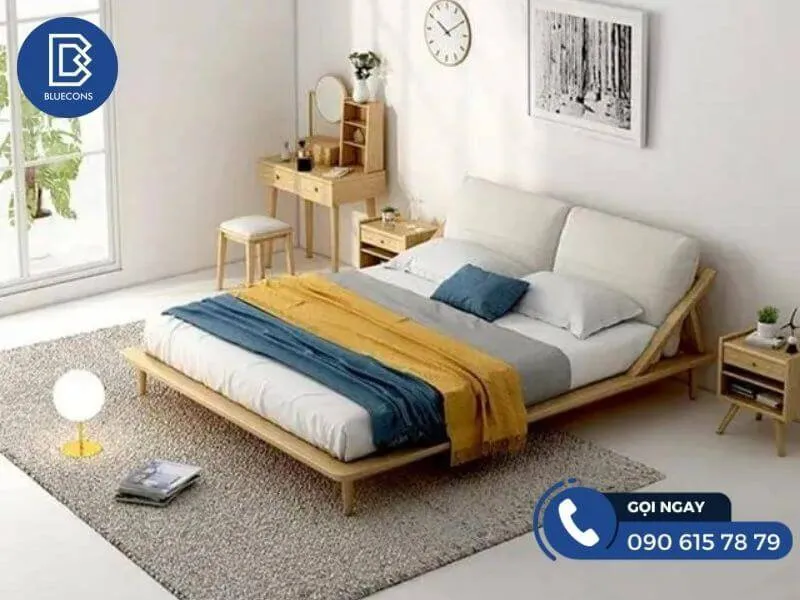 Giường MDF phong cách Nhật Bản