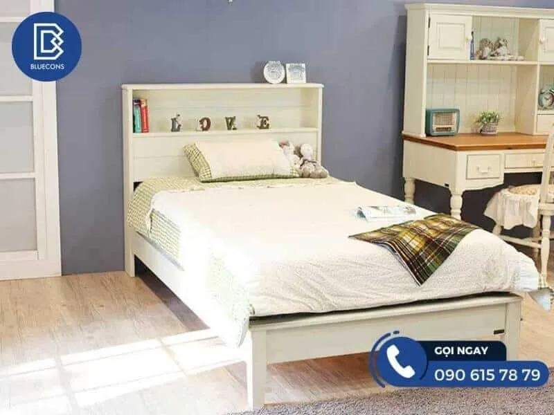 Giường ngủ gỗ công nghiệp MDF phủ laminate