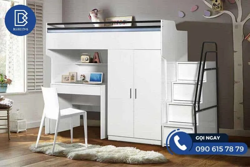 Giường tầng kết hợp tủ quần áo