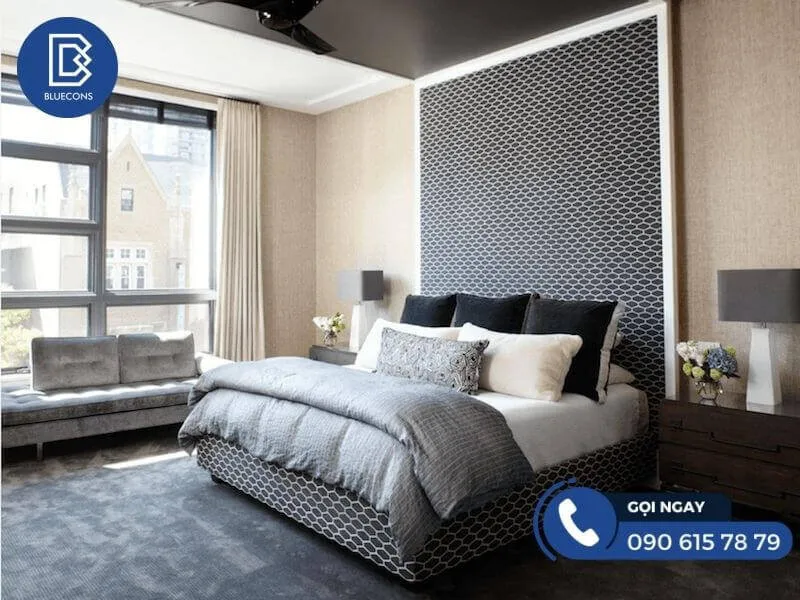 Giường bọc nệm phong cách Âu Mỹ