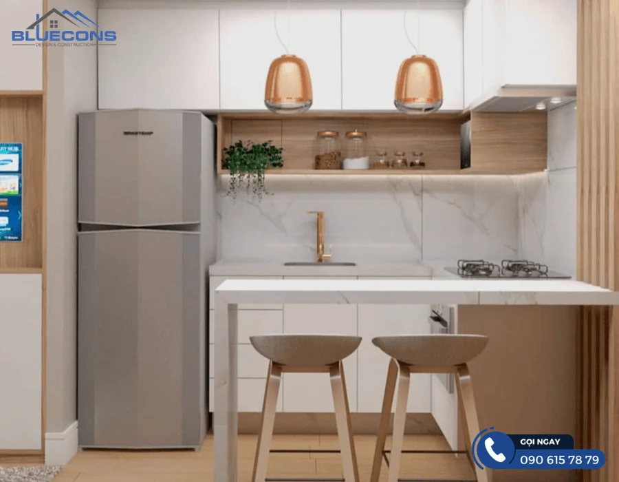Thiết kế quầy bar mini cho không gian bếp chật