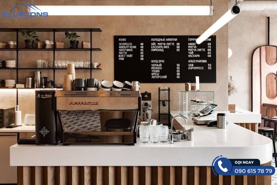 Các mẫu quầy pha chế chữ L thông dụng nhất 2025 6 Nên sử dụng quầy pha chế chữ L