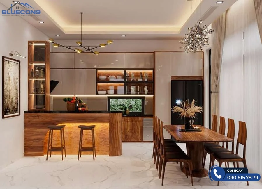 Quầy bar bếp đơn giản
