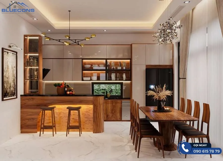 Quầy bar bếp đơn giản