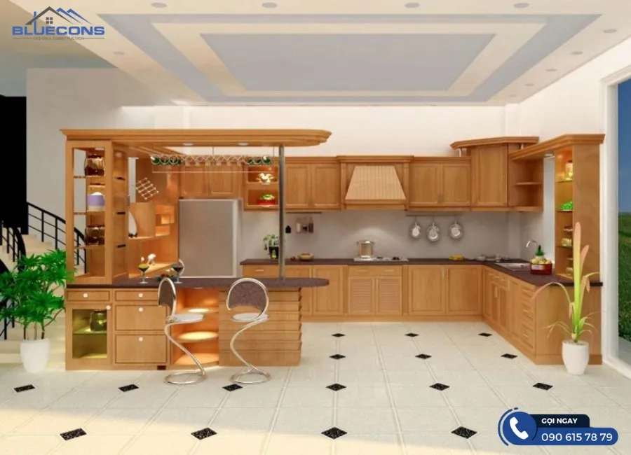 Lưu ý về kích thước quầy bar nhà bếp đẹp
