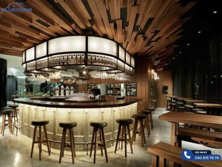 Quầy bar cong hiện đại