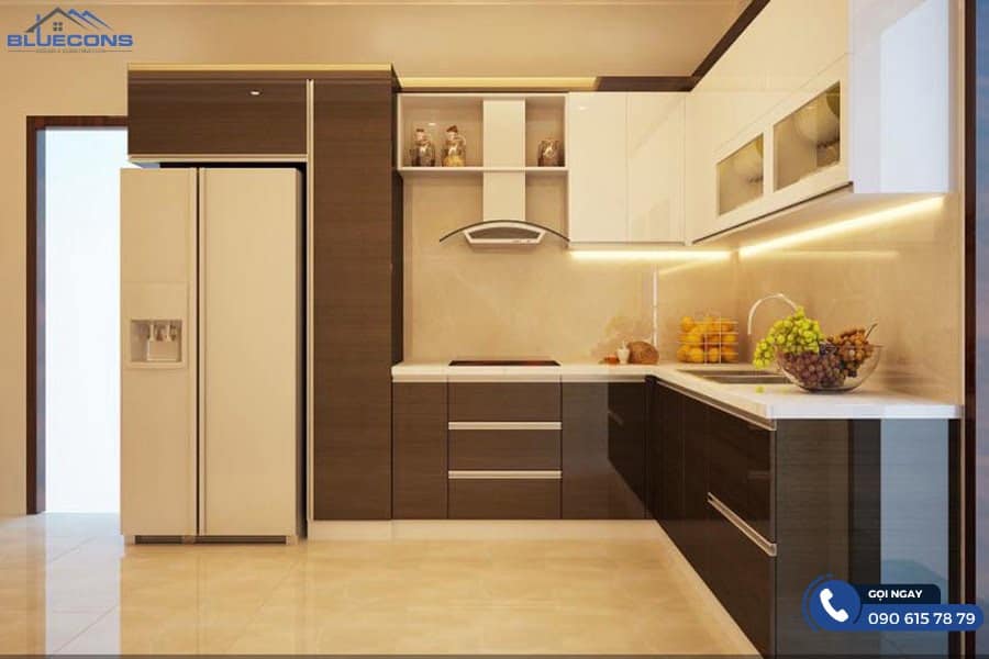 Mẫu tủ bếp hiện đại chung cư