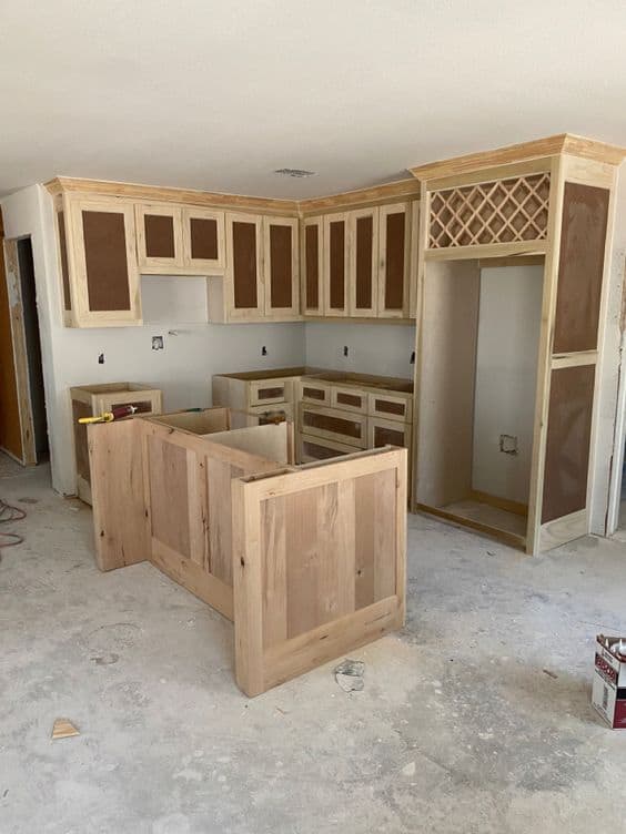 Bộ tủ bếp gỗ tự nhiên