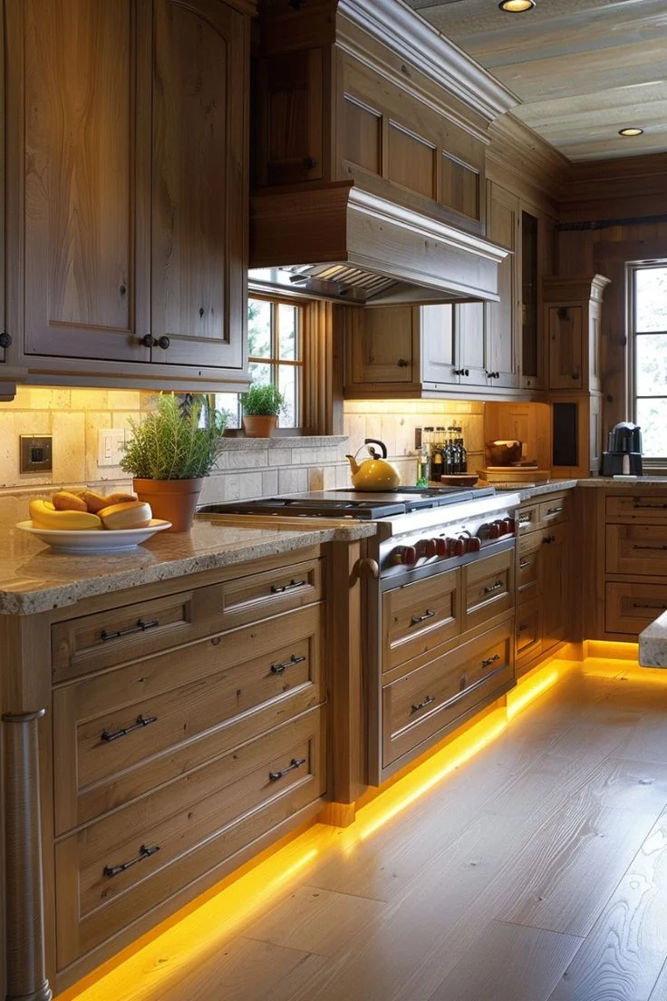 Bố trí đèn LED cho tủ bếp