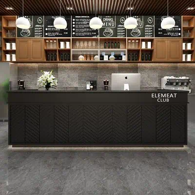 Quầy thu ngân shop Café phong cách cổ điển