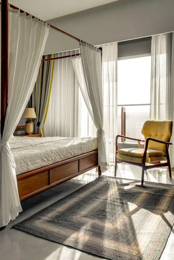 decor phòng ngủ bằng rèm