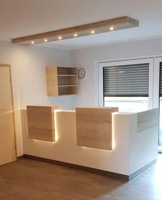 mẫu quầy lễ tân công ty đẹp