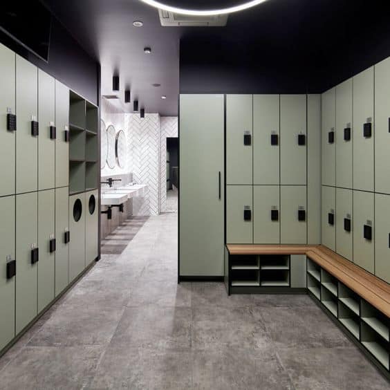 Thi Công Lắp Đặt Tủ Locker Phòng Gym 2024 2 Vật liệu gỗ công nghiệp cao cấp