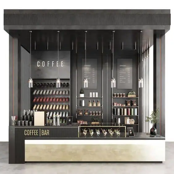 Quầy pha chế cafe đẹp