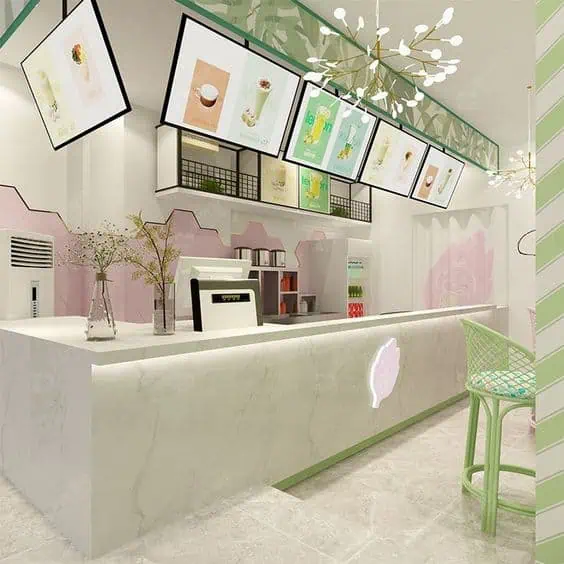 Quầy pha chế trà sữa, Cafe