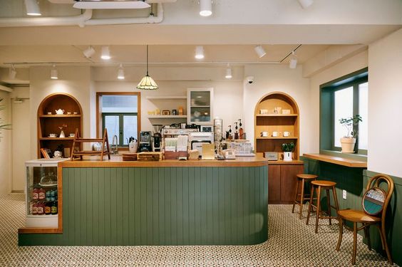 Quầy pha chế trà sữa, cafe đẹp 2025 7 quay pha che tra sua cafe 9