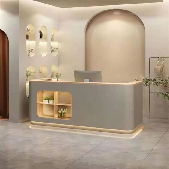 10 mẫu quầy thu ngân gỗ công nghiệp đẹp 11 Mẫu quầy thu ngân gỗ đẹp