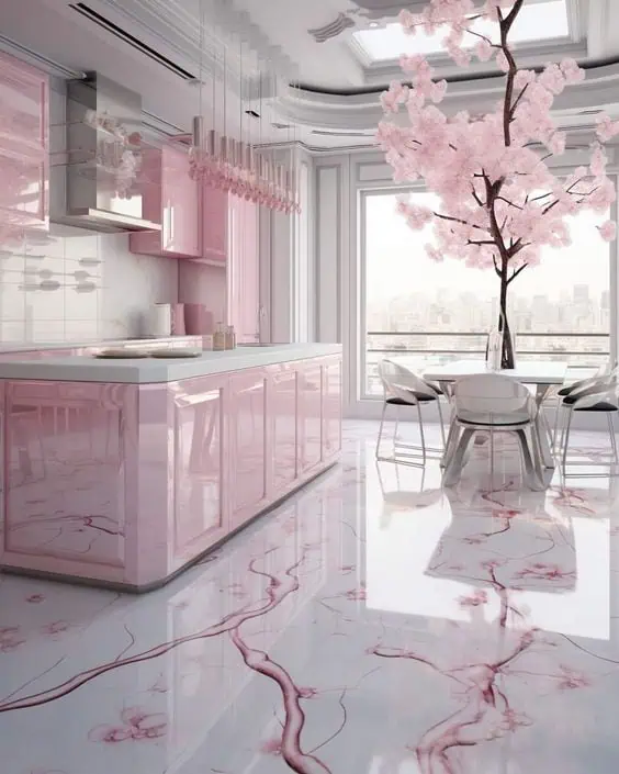 Tủ bếp màu sặc sỡ đa dạng