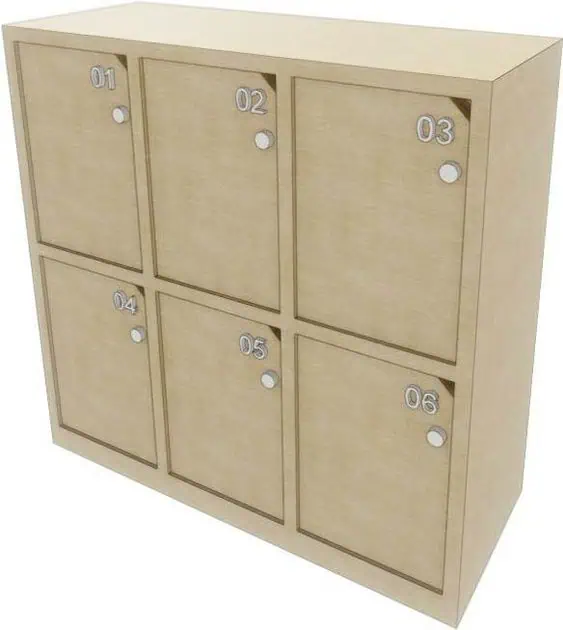 Tủ locker 6 ngăn 