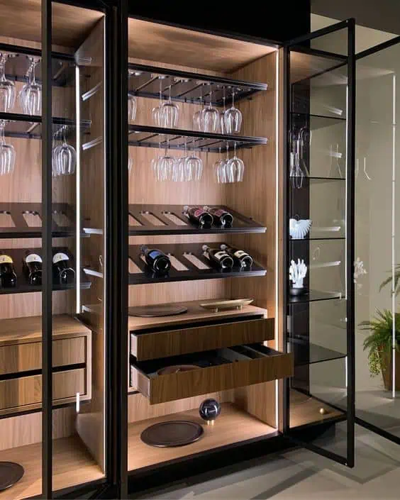 Tủ trưng bày rượu hiện đại