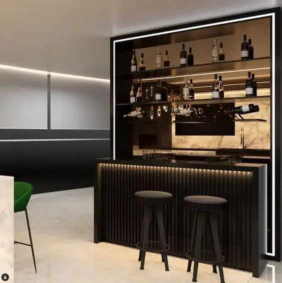 Tủ trưng bày rượu kết hợp quầy bar