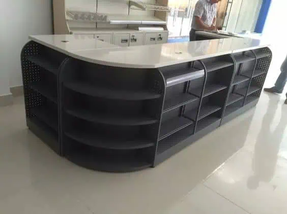 Mẫu quầy lễ tân siêu thị đẹp