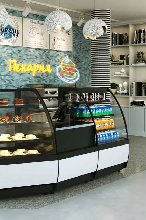 Mẫu quầy lễ tân siêu thị đẹp