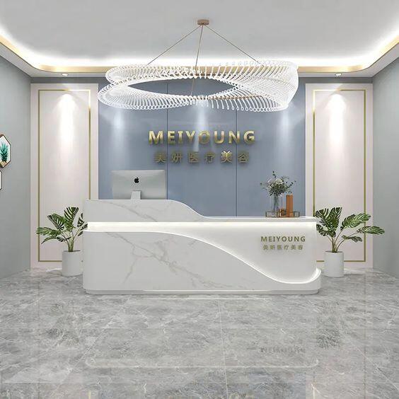 Mẫu quầy lễ tân spa