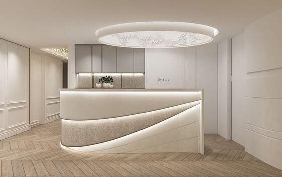Mẫu quầy lễ tân spa