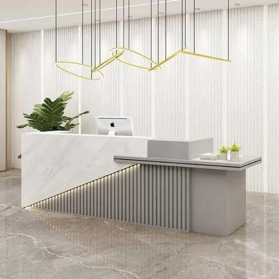Mẫu quầy lễ tân dẹp