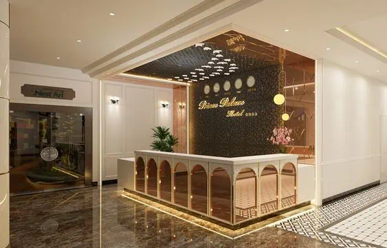 Mẫu quầy lễ tân dẹp