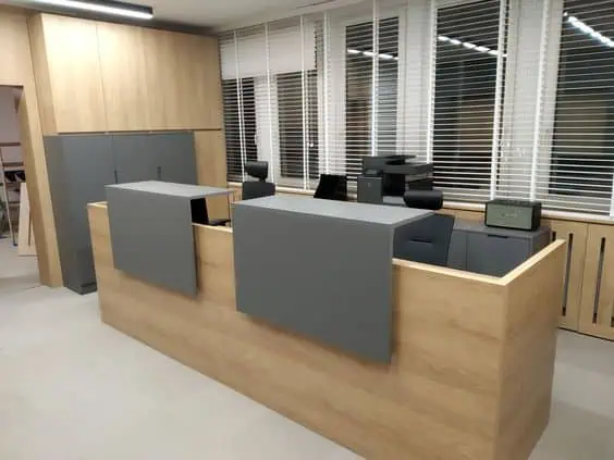 Mẫu quầy thu ngân gỗ 