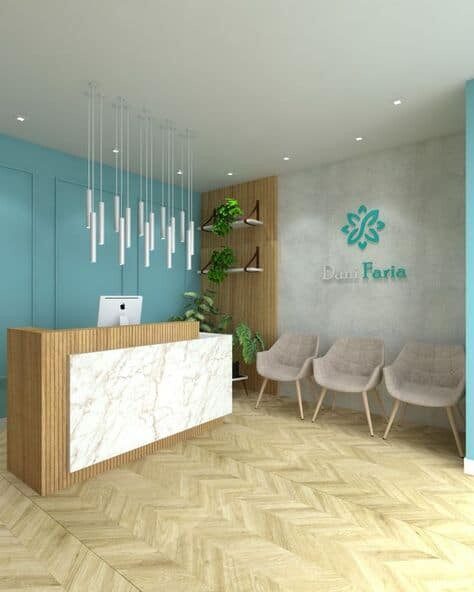 Mẫu quầy lễ tân phòng khám đẹp